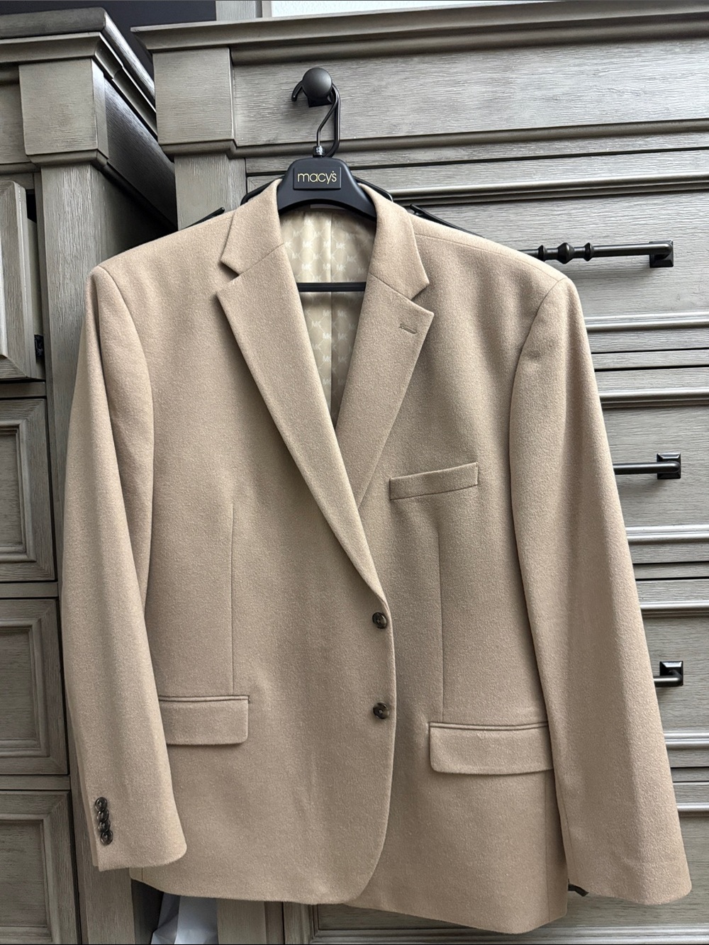 Michael Kors Men's Beige/Tan Single-Breasted Sport Coat